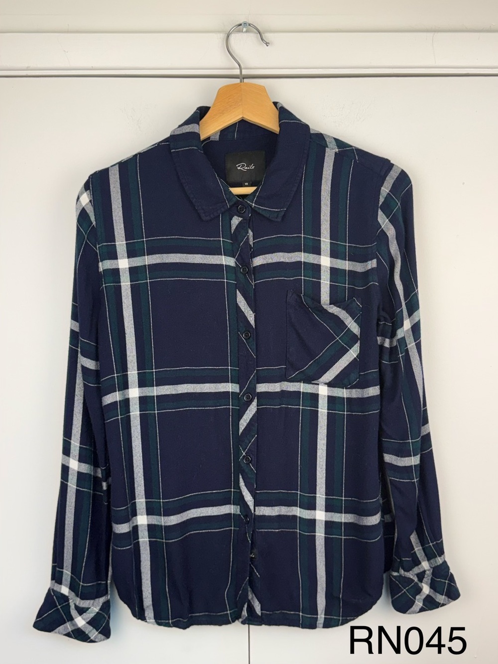Rails Hunter Midnight Forest Plaid Button Down Shirt XS